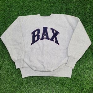 Vintage BAX Athletic Sweatshirt Women Large 23x23 Boxy Baggy